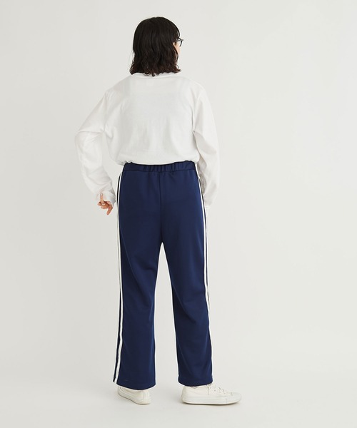 I am I in fact...(アイアムアイインファクト)の「LINE JERSEY タックパンツ(その他パンツ・レディース・ネイビー/レッド/グリーン・FREE)」の12枚目の写真