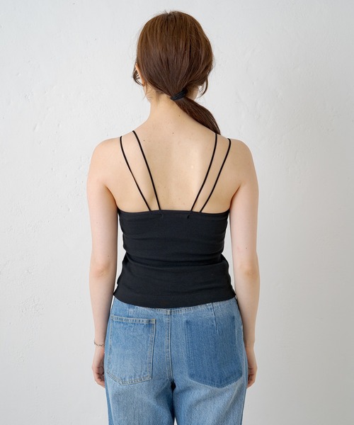 Kastane（カスタネ）の「カップ付きパイピングブラキャミ（キャミソール・レディース・ブラック/アイボリー/グリーン系その他・FREE）」の15枚目の写真