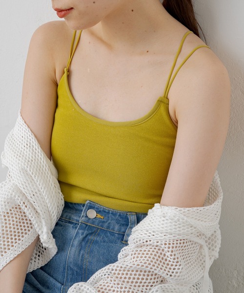 Kastane（カスタネ）の「カップ付きパイピングブラキャミ（キャミソール・レディース・ブラック/アイボリー/グリーン系その他・FREE）」の19枚目の写真