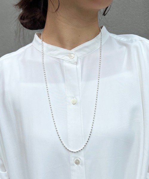 SHENERY(シーナリー)の「【WEB限定】ボールチェーンロングネックレス(ネックレス・レディース・シルバー・FREE)」の16枚目の写真