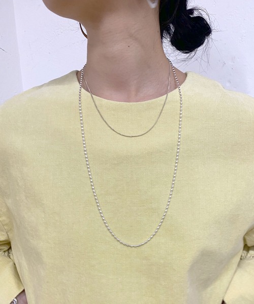 SHENERY(シーナリー)の「【WEB限定】ボールチェーンロングネックレス(ネックレス・レディース・シルバー・FREE)」の15枚目の写真