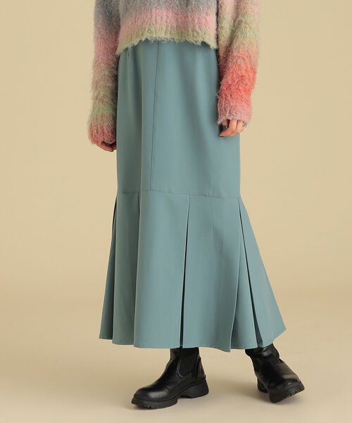 Ray BEAMS（レイビームス）の「Ray BEAMS / BOX タック マーメイド スカート（スカート・レディース・ライトブルー/ダークブラウン・1/0）」の11枚目の写真