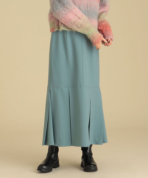 Ray BEAMS（レイビームス）の「Ray BEAMS / BOX タック マーメイド スカート（スカート・レディース・ライトブルー/ダークブラウン・1/0）」の12枚目の写真