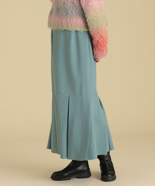 Ray BEAMS（レイビームス）の「Ray BEAMS / BOX タック マーメイド スカート（スカート・レディース・ライトブルー/ダークブラウン・1/0）」の14枚目の写真