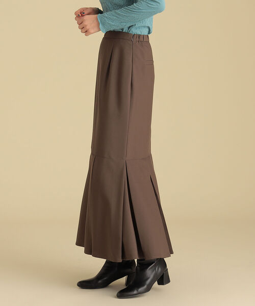 Ray BEAMS（レイビームス）の「Ray BEAMS / BOX タック マーメイド スカート（スカート・レディース・ライトブルー/ダークブラウン・1/0）」の19枚目の写真