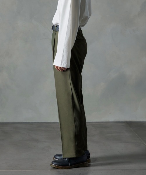 NILWAY(ニルウェイ)の「リッチツイルセンタープレスセミワイドストレートパンツ/スラックス(スラックス・メンズ・ブラック/カーキ/アイボリー/モカ/チャコール/ネイビー・SMALL/MEDIUM/LARGE)」の12枚目の写真