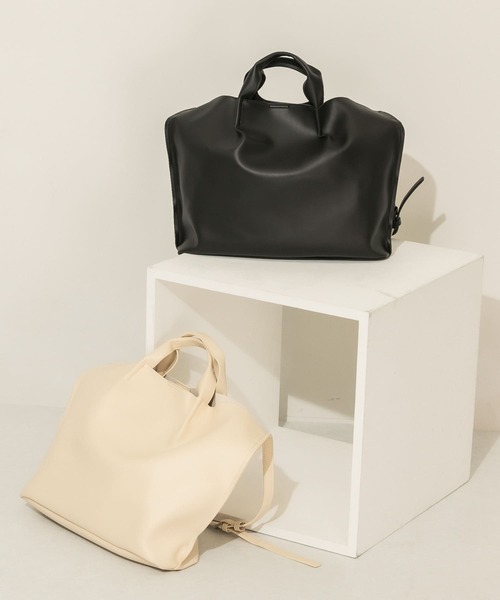 KBF（ケイビーエフ）の「ソフトイージーBAG（トートバッグ・レディース・アイボリー/ブラック・ONE）」の3枚目の写真