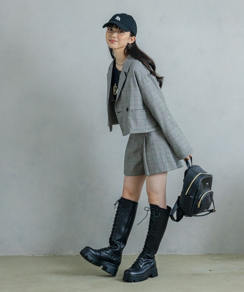 repipi armario　 グレー系チェック フォーマルスーツ repipi armario グレー系チェック フォーマルスーツ repipiスーツ