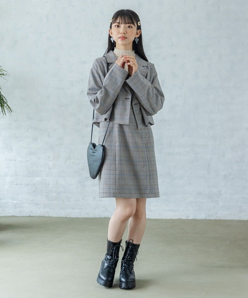 セール】グレンチェックジャケット（テーラードジャケット）｜repipi