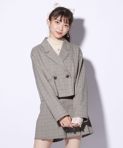 セール】グレンチェックジャケット（テーラードジャケット）｜repipi