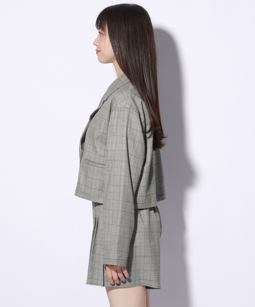 セール】グレンチェックジャケット（テーラードジャケット