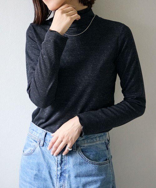 細リブタートルカットソー（Tシャツ/カットソー）｜TRIANGLE PALETTE