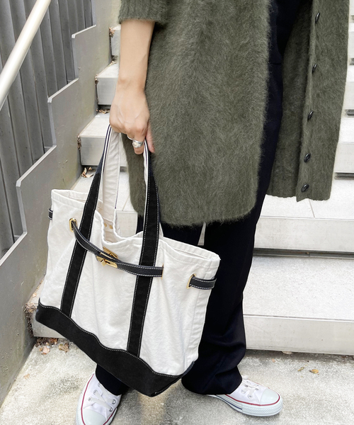 sita parantica（シータパランティカ）の「【SITA PARANTICA /シータパランティカ】トートCVL M（トートバッグ・レディース・ブラック/カーキ・FREE）」の6枚目の写真