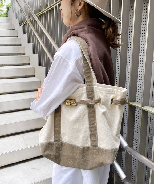 sita parantica（シータパランティカ）の「【SITA PARANTICA /シータパランティカ】トートCVL M（トートバッグ・レディース・ブラック/カーキ・FREE）」の8枚目の写真
