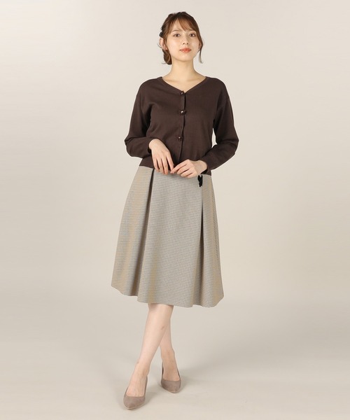 LAISSE PASSE（レッセパッセ）の「フラワーモチーフカーディガン（カーディガン/ボレロ・レディース・モーブ系/キナリ/ベージュ/チョコ・MEDIUM）」の14枚目の写真