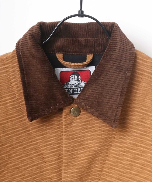 BEN DAVIS（ベンデイビス）の「BEN DAVIS/ベンデイビス COVERALL WITH LINING JCKET/オーバーサイズ 裏キルティング 中綿 カバーオール ワークジャケット（カバーオール・メンズ・ブラック/カーキ/キャメル・M/L/XL）」の16枚目の写真