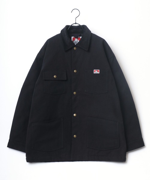 BEN DAVIS（ベンデイビス）の「BEN DAVIS/ベンデイビス COVERALL WITH LINING JCKET/オーバーサイズ 裏キルティング 中綿 カバーオール ワークジャケット（カバーオール・メンズ・ブラック/カーキ/キャメル・M/L/XL）」の20枚目の写真