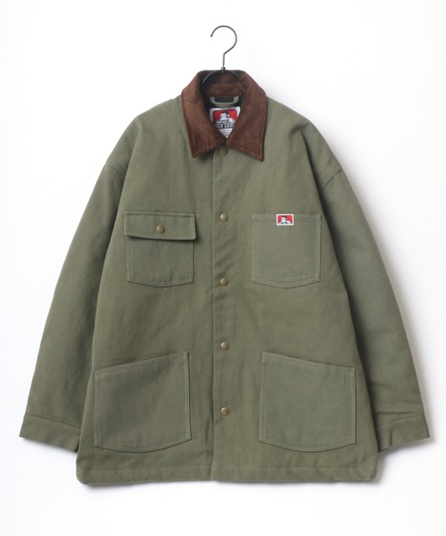 BEN DAVIS（ベンデイビス）の「BEN DAVIS/ベンデイビス COVERALL WITH LINING JCKET/オーバーサイズ 裏キルティング 中綿 カバーオール ワークジャケット（カバーオール・メンズ・ブラック/カーキ/キャメル・M/L/XL）」の19枚目の写真