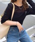 KOBE LETTUCE（コウベレタス）の「ハイネックレースシアートップス（シャツ/ブラウス・M）」