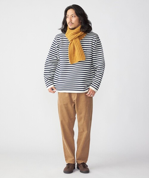 SHIPS（シップス）の「*SHIPS: 〈手洗い可能〉 ワンポイント ロゴ ソリッド / ボーダー ミラノリブ モックネック ニット（ニット/セーター・メンズ・チャコールグレー/ブラック/ネイビー/グリーン/ナチュラル・SMALL/MEDIUM/LARGE）」の14枚目の写真