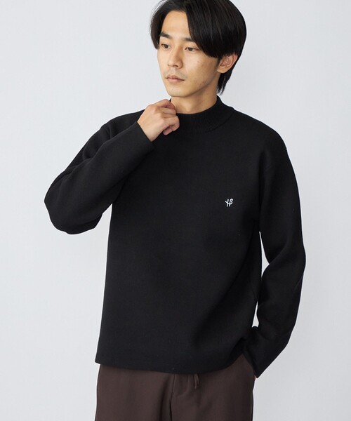 SHIPS（シップス）の「*SHIPS: 〈手洗い可能〉 ワンポイント ロゴ ソリッド / ボーダー ミラノリブ モックネック ニット（ニット/セーター・メンズ・チャコールグレー/ブラック/ネイビー/グリーン/ナチュラル・SMALL/MEDIUM/LARGE）」の20枚目の写真