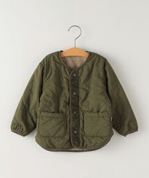 SHIPS KIDS:80～90cm / 〈洗濯機可能〉ボア×キルト リバーシブル ジャケット