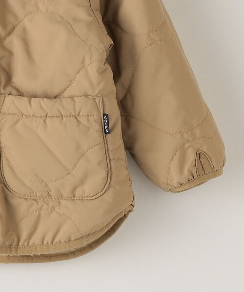 SHIPS（シップス）の「SHIPS KIDS:80～90cm / 〈洗濯機可能〉ボア×キルト リバーシブル ジャケット（その他アウター・キッズ・ベージュ/オリーブ・80/90）」の7枚目の写真