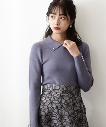 襟付きパールニット / 1212270029