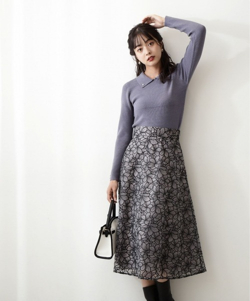 PROPORTION BODY DRESSING（プロポーションボディドレッシング）の「襟付きパールニット / 1212270029（ニット/セーター・レディース・ブラック/ベージュ/ブルー・SMALL/MEDIUM）」の10枚目の写真