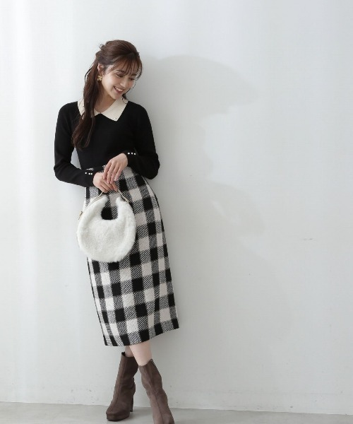 PROPORTION BODY DRESSING（プロポーションボディドレッシング）の「襟付きパールニット / 1212270029（ニット/セーター・レディース・ブラック/ベージュ/ブルー・SMALL/MEDIUM）」の5枚目の写真