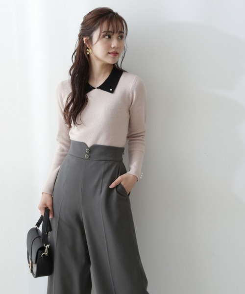 PROPORTION BODY DRESSING（プロポーションボディドレッシング）の「襟付きパールニット / 1212270029（ニット/セーター・レディース・ブラック/ベージュ/ブルー・SMALL/MEDIUM）」の13枚目の写真