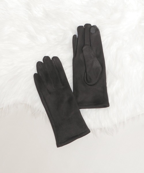 ikka（イッカ）の「シャムードグローブ（手袋・レディース・ブラック/グレー/ブラウン/ピンク・FREE）」の2枚目の写真