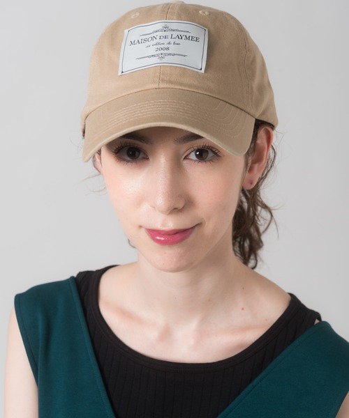 LAYMEE（レイミー）の「Leno Cap / レノキャップ（キャップ・レディース・ベージュ/ブラック・FREE）」の2枚目の写真