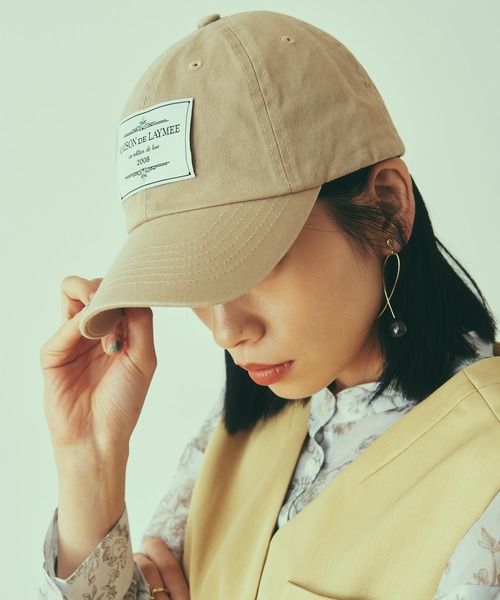 LAYMEE（レイミー）の「Leno Cap / レノキャップ（キャップ・レディース・ベージュ/ブラック・FREE）」の21枚目の写真
