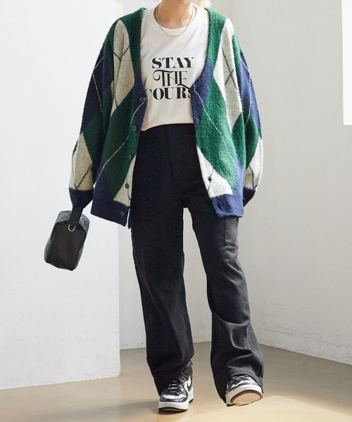 PBLIM（ページボーイリム）の「PAGEBOYLIM/ライトタッチロゴロンT（Tシャツ/カットソー・レディース・オフホワイト/ブラック・MEDIUM/LARGE）」の12枚目の写真