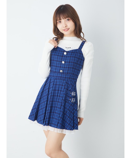 Ank Rouge（アンクルージュ）の「チェックプリーツJSK（ジャンパー