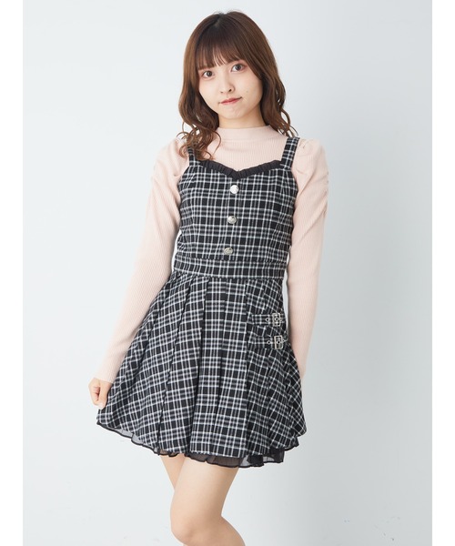 Ank Rouge（アンクルージュ）の「チェックプリーツJSK（ジャンパー