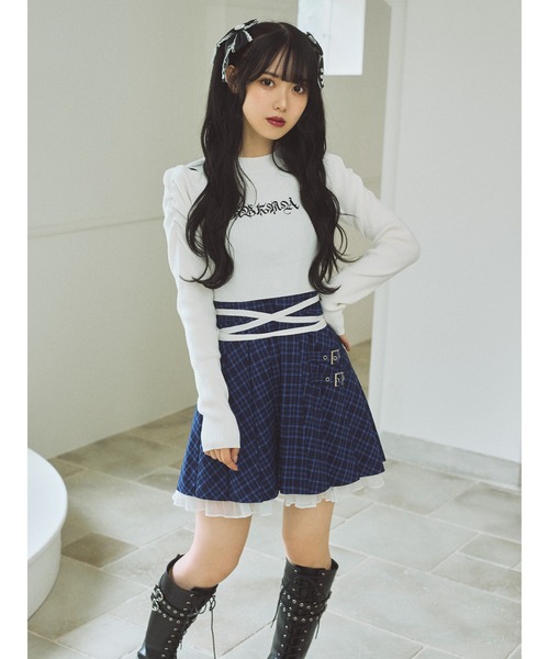 Ank Rouge（アンクルージュ）の「チェックプリーツJSK（ジャンパー