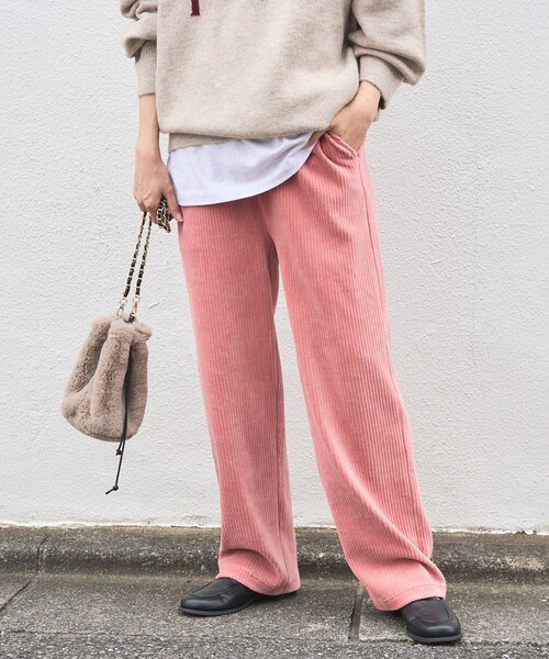 FREAK'S STORE（フリークスストア）の「カットコーデュロイパンツ（その他パンツ・レディース・グレー/オフホワイト/サックスブルー/ピンク・SMALL/MEDIUM）」の4枚目の写真