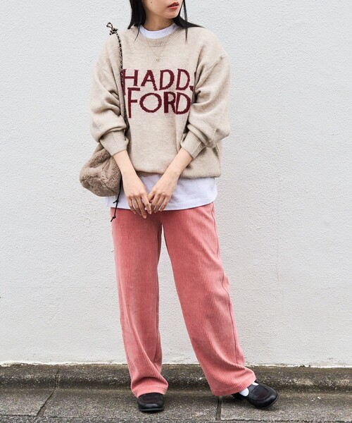 FREAK'S STORE（フリークスストア）の「カットコーデュロイパンツ（その他パンツ・レディース・グレー/オフホワイト/サックスブルー/ピンク・SMALL/MEDIUM）」の6枚目の写真