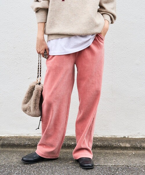 FREAK'S STORE（フリークスストア）の「カットコーデュロイパンツ（その他パンツ・レディース・グレー/オフホワイト/サックスブルー/ピンク・SMALL/MEDIUM）」の9枚目の写真