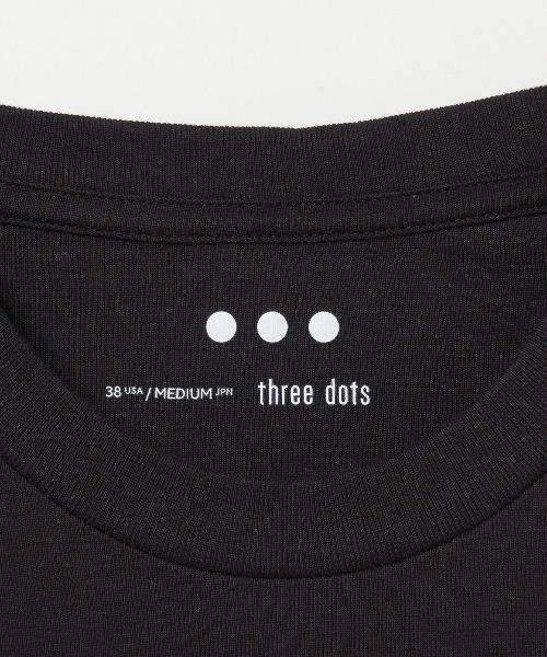 【セール】コットンニット半袖クルーネック（Tシャツ/カットソー）｜three dots（スリードッツ）