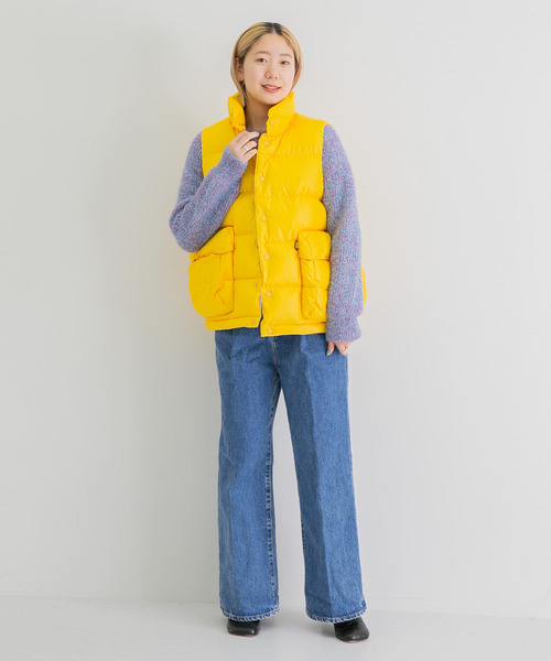 DAIWA PIER39（ダイワピア39）の「DAIWA PIER39　TE BACK PACKER DOWN VEST（ダウンベスト・レディース・イエロー/オレンジ/グリーン・FREE）」の4枚目の写真