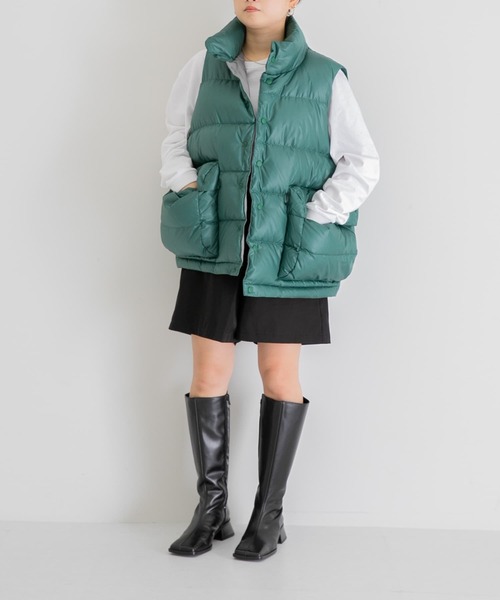 DAIWA PIER39（ダイワピア39）の「DAIWA PIER39　TE BACK PACKER DOWN VEST（ダウンベスト・レディース・イエロー/オレンジ/グリーン・FREE）」の7枚目の写真
