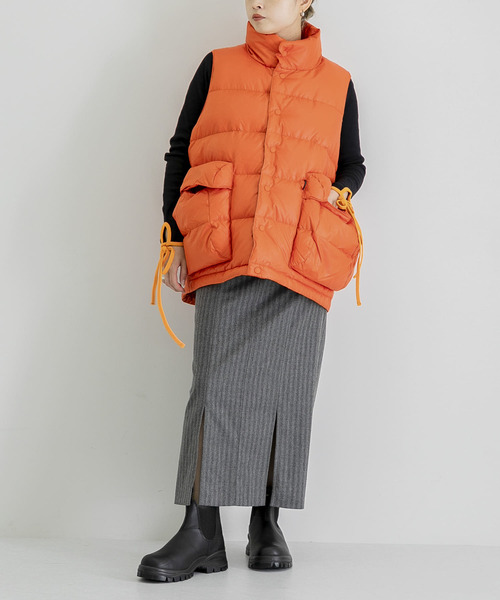 DAIWA PIER39（ダイワピア39）の「DAIWA PIER39　TE BACK PACKER DOWN VEST（ダウンベスト・レディース・イエロー/オレンジ/グリーン・FREE）」の11枚目の写真