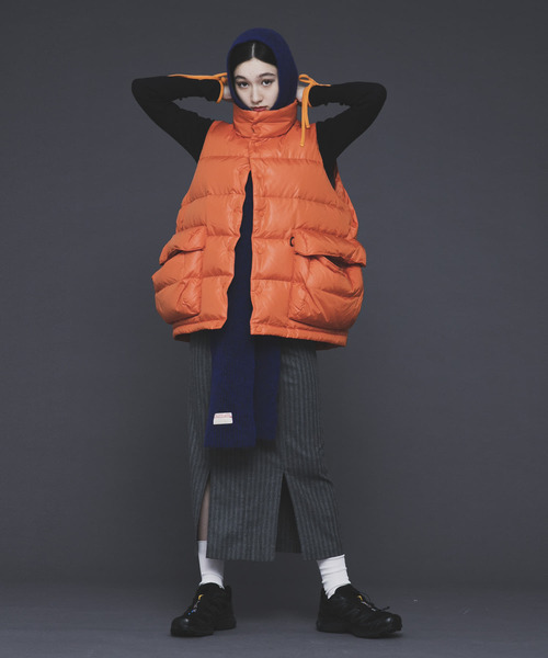 DAIWA PIER39（ダイワピア39）の「DAIWA PIER39　TE BACK PACKER DOWN VEST（ダウンベスト・レディース・イエロー/オレンジ/グリーン・FREE）」の13枚目の写真