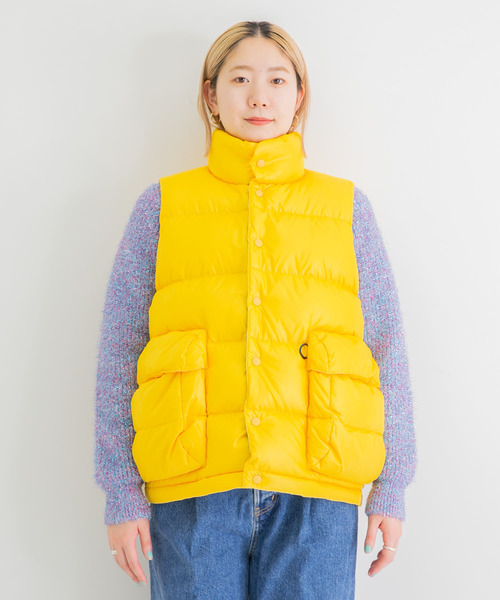 DAIWA PIER39（ダイワピア39）の「DAIWA PIER39　TE BACK PACKER DOWN VEST（ダウンベスト・レディース・イエロー/オレンジ/グリーン・FREE）」の14枚目の写真