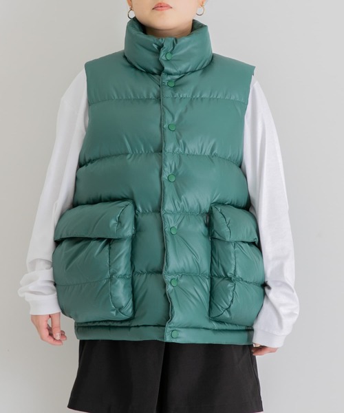 DAIWA PIER39（ダイワピア39）の「DAIWA PIER39　TE BACK PACKER DOWN VEST（ダウンベスト・レディース・イエロー/オレンジ/グリーン・FREE）」の15枚目の写真