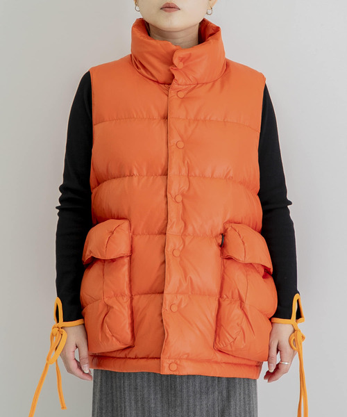 DAIWA PIER39（ダイワピア39）の「DAIWA PIER39　TE BACK PACKER DOWN VEST（ダウンベスト・レディース・イエロー/オレンジ/グリーン・FREE）」の16枚目の写真