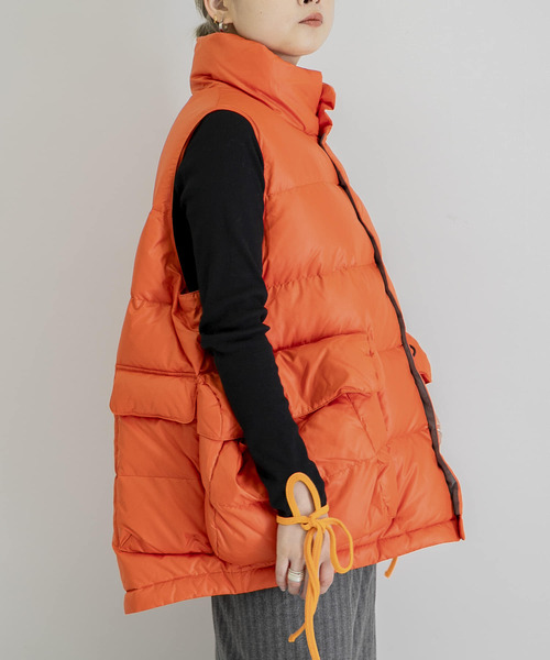 DAIWA PIER39（ダイワピア39）の「DAIWA PIER39　TE BACK PACKER DOWN VEST（ダウンベスト・レディース・イエロー/オレンジ/グリーン・FREE）」の20枚目の写真